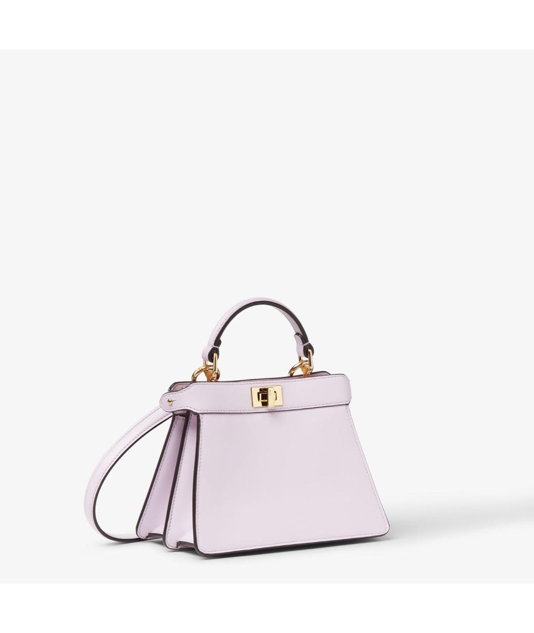 FENDI Фиолетовая кожаная сумка тоут, фото 2