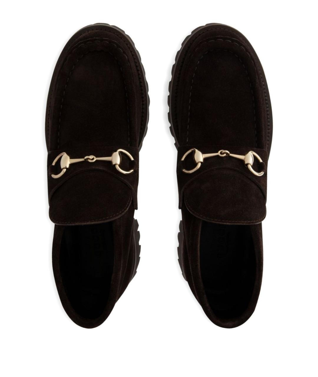 GUCCI Коричневые замшевые ботинки, фото 2