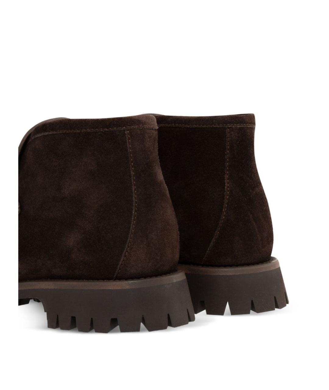 GUCCI Коричневые замшевые ботинки, фото 4