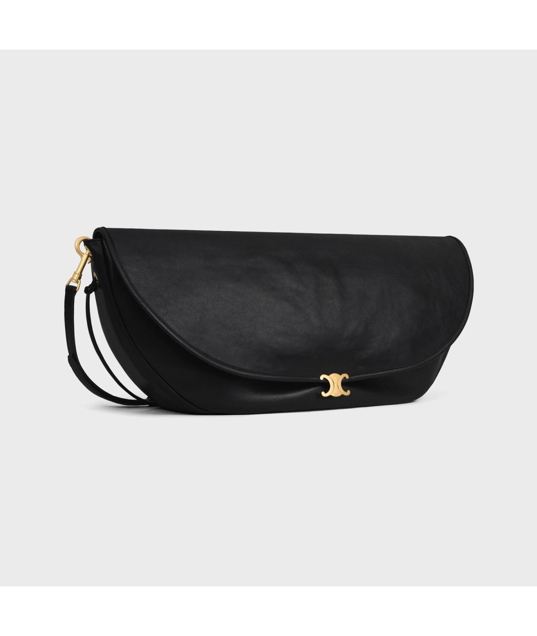 CELINE Черная кожаная сумка через плечо, фото 2