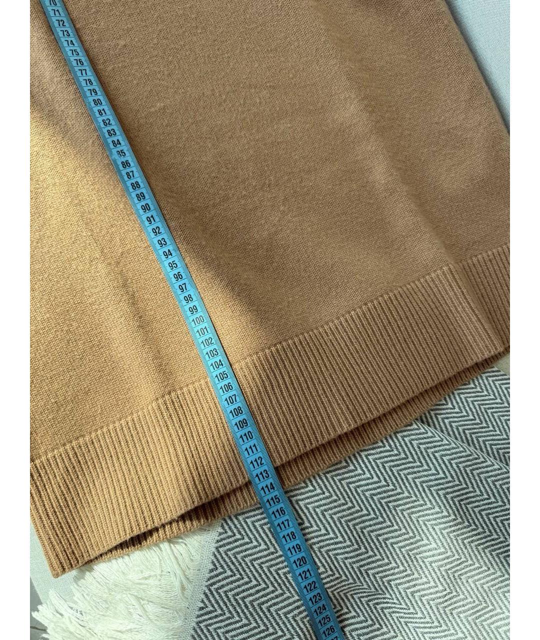 MAX MARA Бежевое кашемировое повседневное платье, фото 4