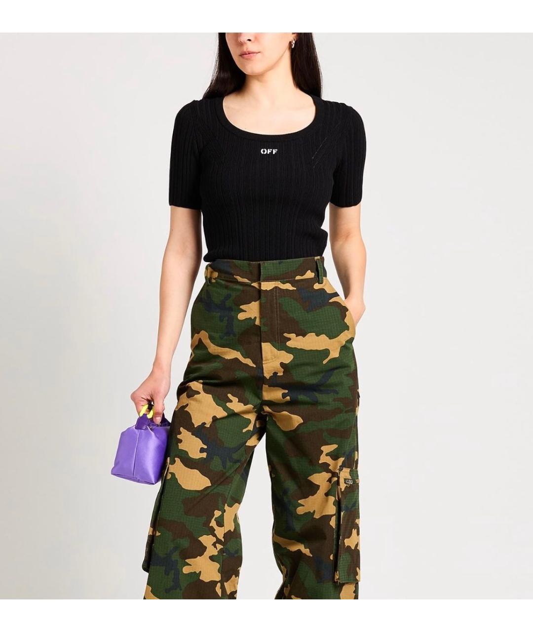 OFF-WHITE Черная футболка, фото 2