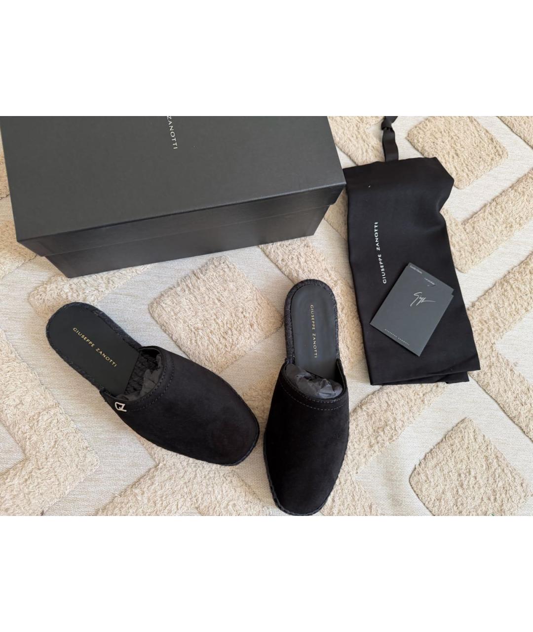GIUSEPPE ZANOTTI DESIGN Черные замшевые сабо, фото 6