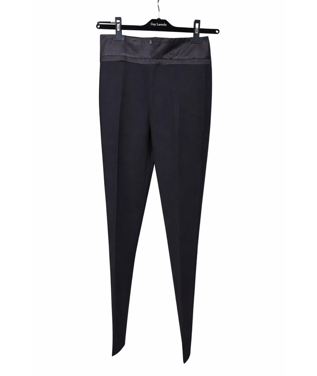 GIAMBATTISTA VALLI Черные шерстяные брюки узкие, фото 4