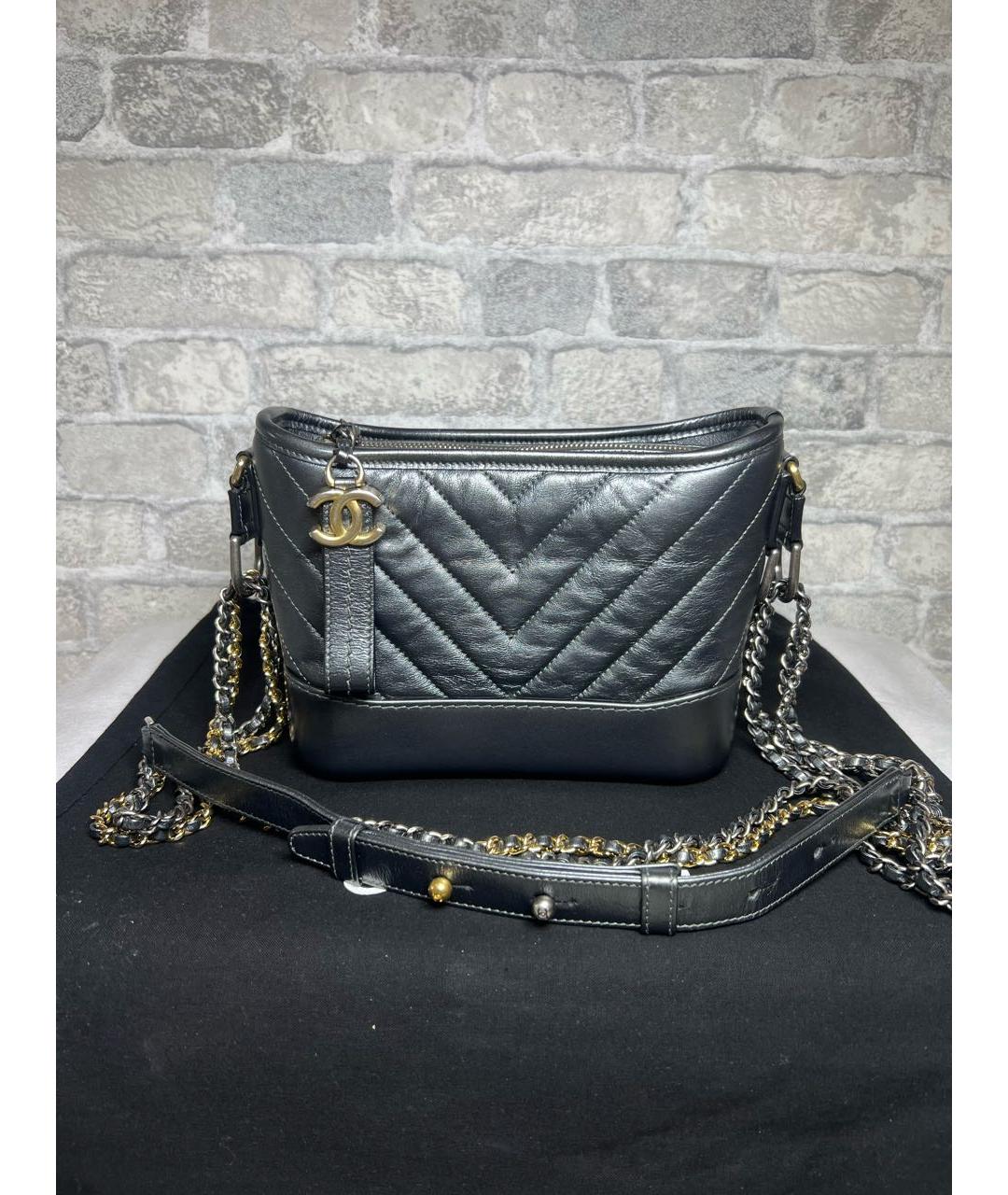 CHANEL Серая кожаная сумка через плечо, фото 9