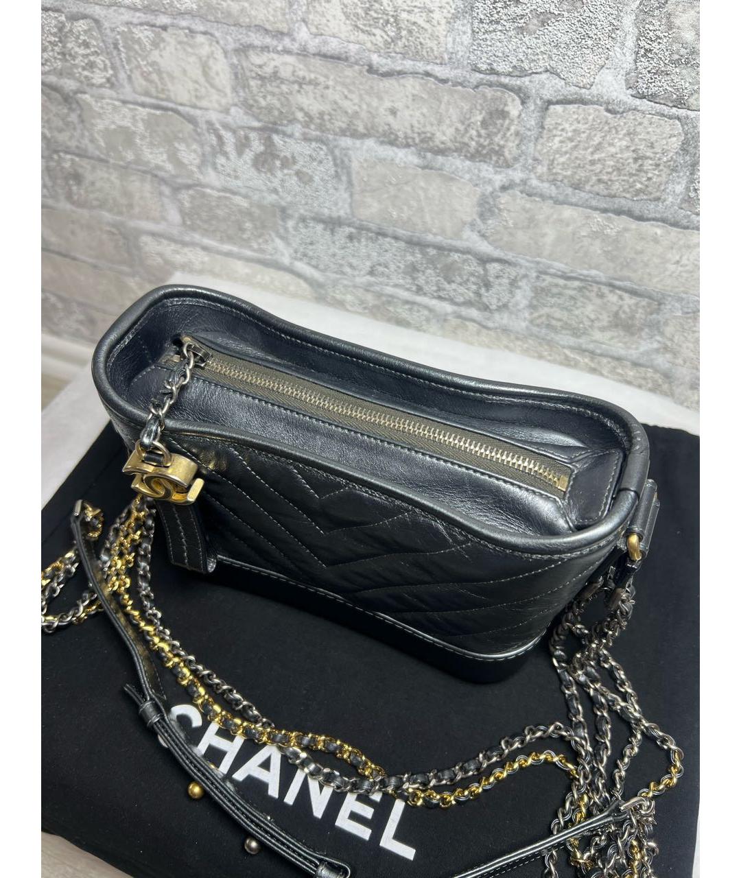 CHANEL Серая кожаная сумка через плечо, фото 4