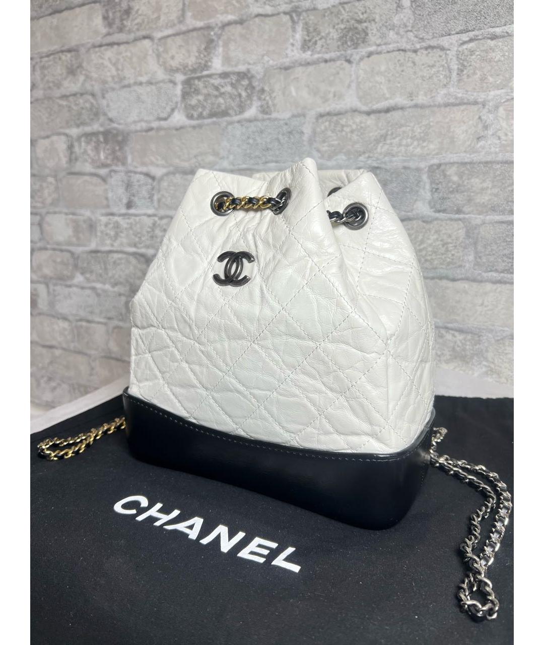 CHANEL Белый кожаный рюкзак, фото 2