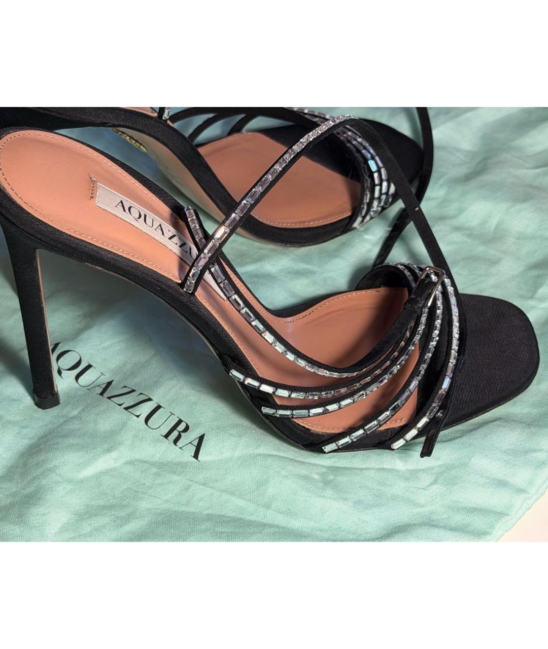 AQUAZZURA Черные босоножки, фото 2