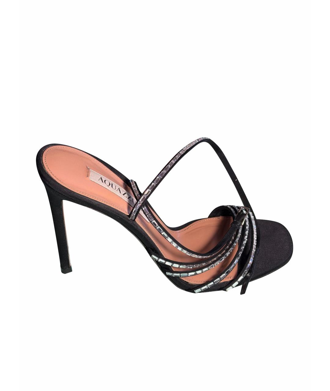 AQUAZZURA Черные босоножки, фото 1