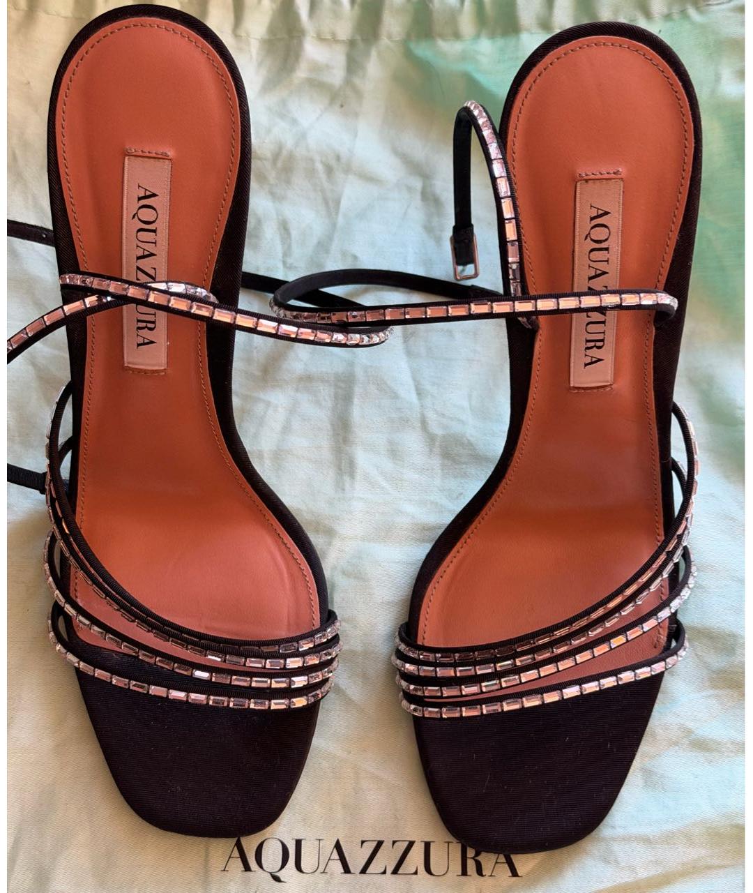 AQUAZZURA Черные босоножки, фото 5