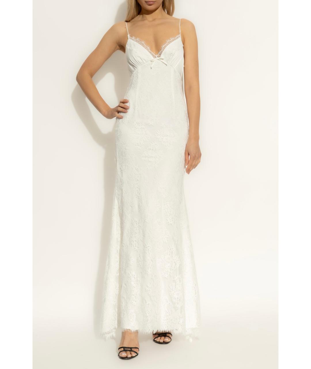 SELF-PORTRAIT Белое хлопковое коктейльное платье, фото 5