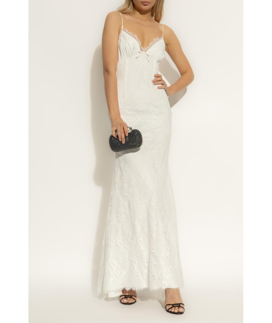 SELF-PORTRAIT Белое хлопковое коктейльное платье, фото 4