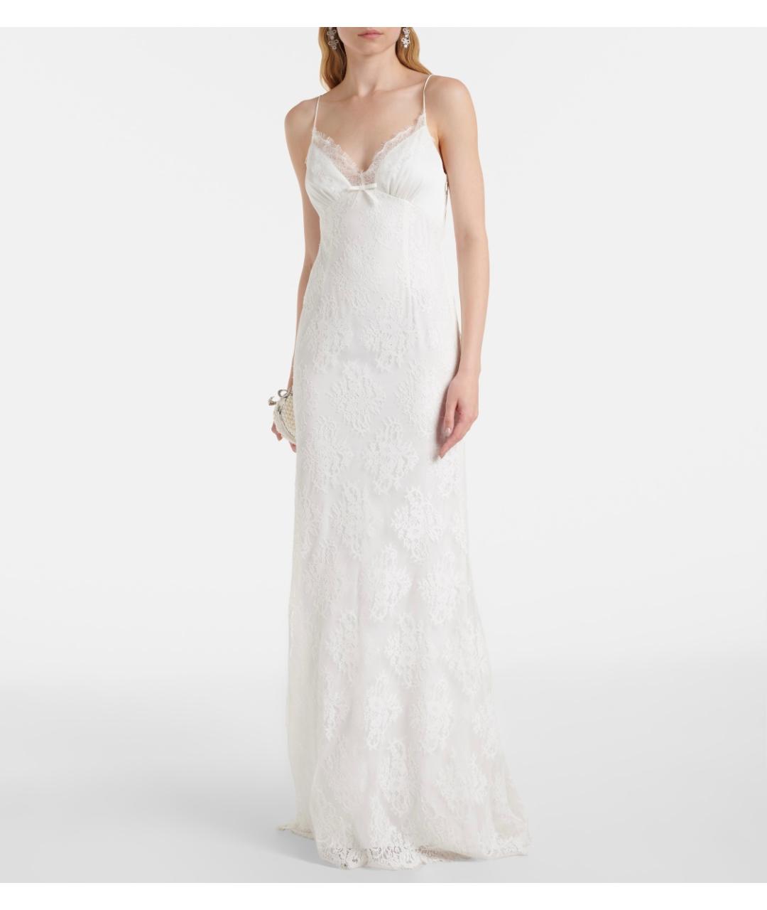 SELF-PORTRAIT Белое хлопковое коктейльное платье, фото 7