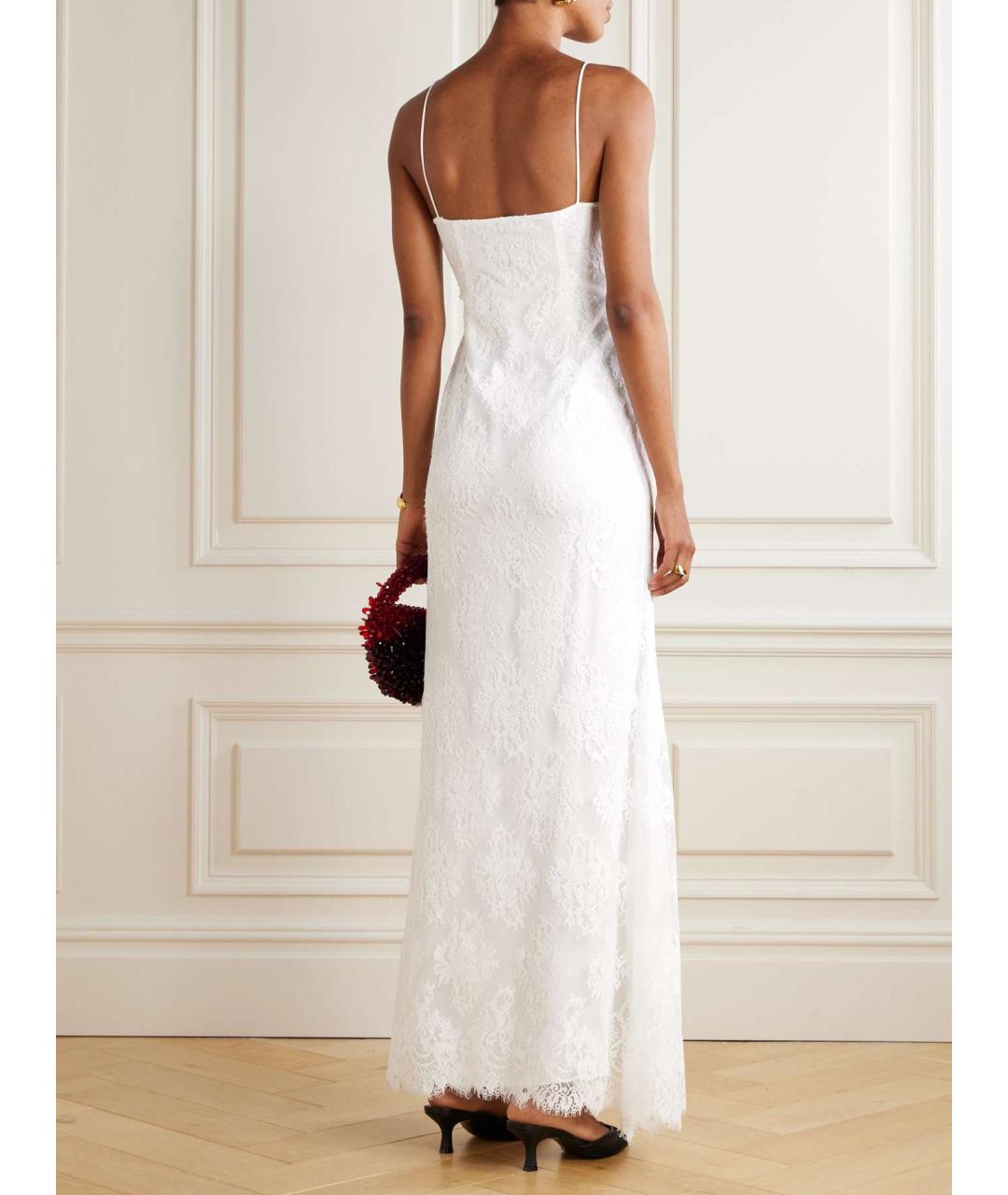 SELF-PORTRAIT Белое хлопковое коктейльное платье, фото 3