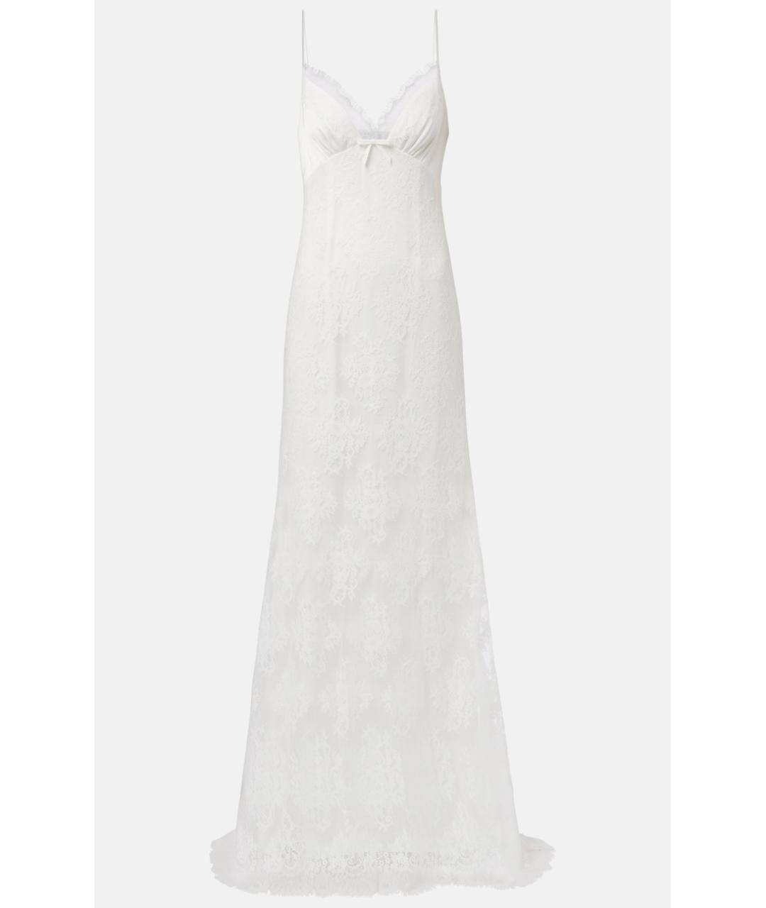 SELF-PORTRAIT Белое хлопковое коктейльное платье, фото 9