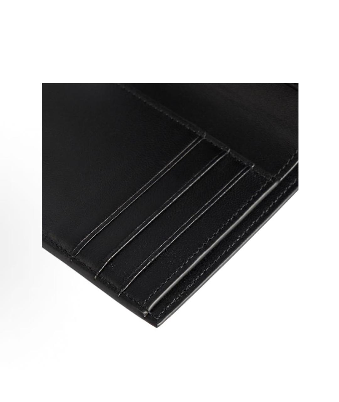 BALENCIAGA Черный кожаный кошелек, фото 4