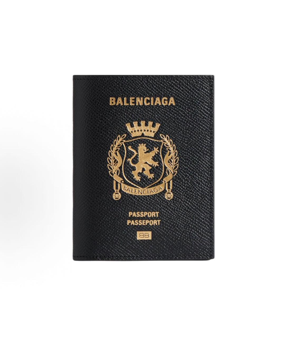 BALENCIAGA Черный кожаный кошелек, фото 6