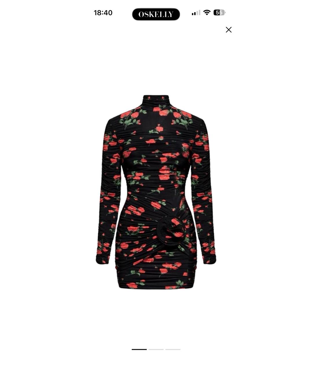 MAGDA BUTRYM Черное полиэстеровое коктейльное платье, фото 3