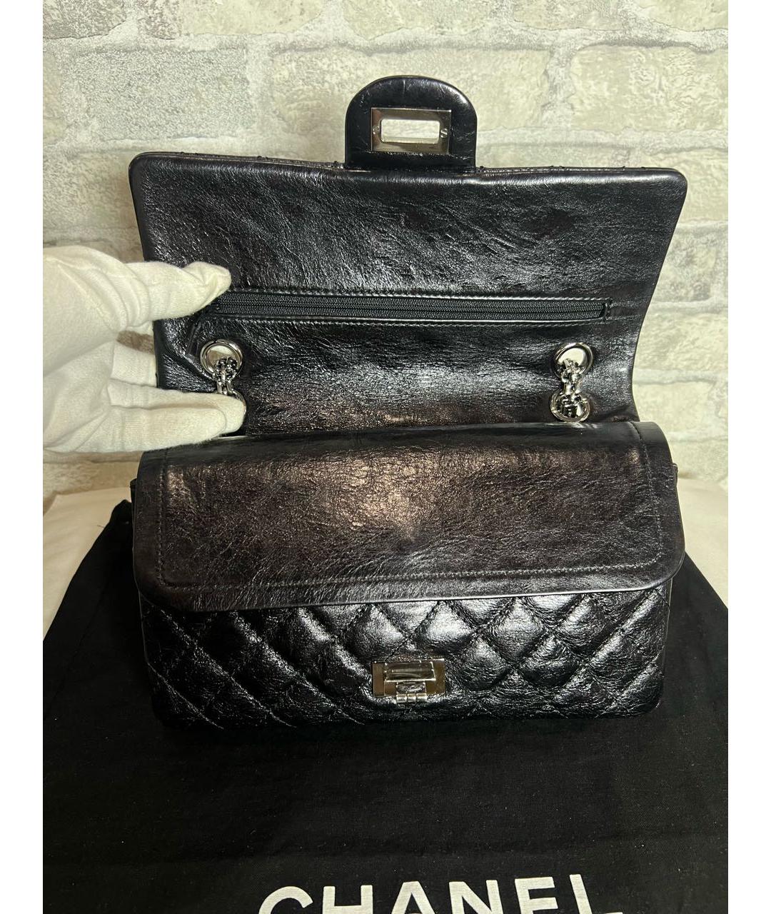 CHANEL Черная кожаная сумка через плечо, фото 8