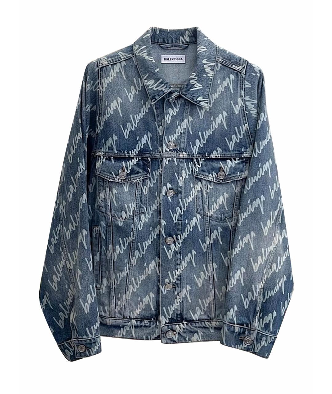 BALENCIAGA Голубая деним куртка, фото 1