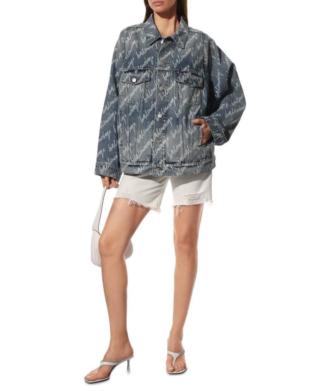 BALENCIAGA Голубая деним куртка, фото 4