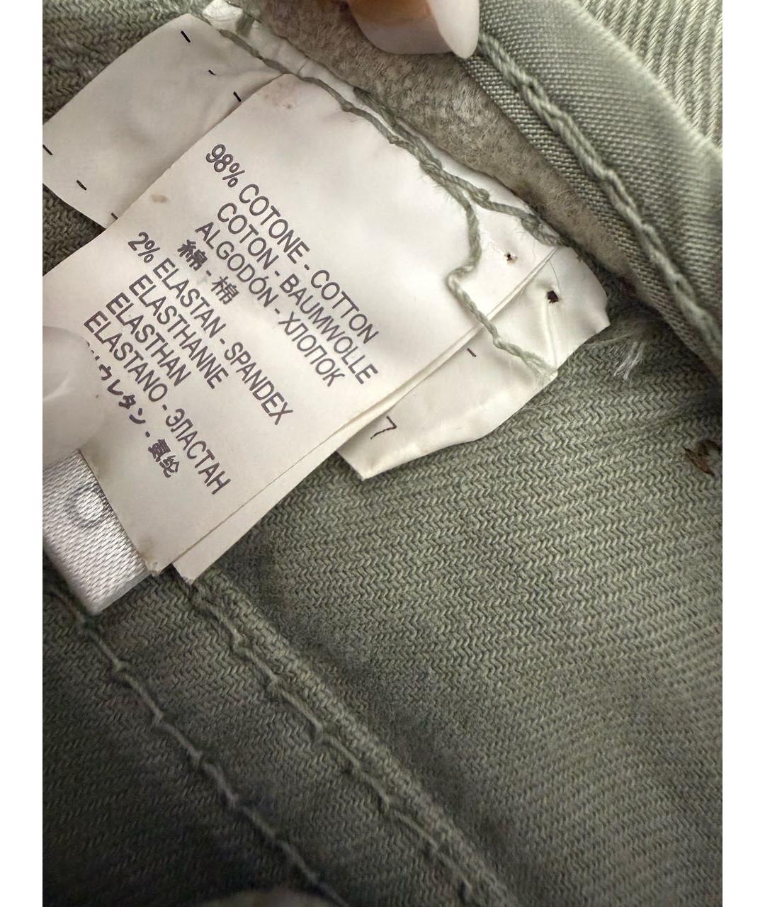 BRUNELLO CUCINELLI Зеленые хлопковые джинсы слим, фото 6