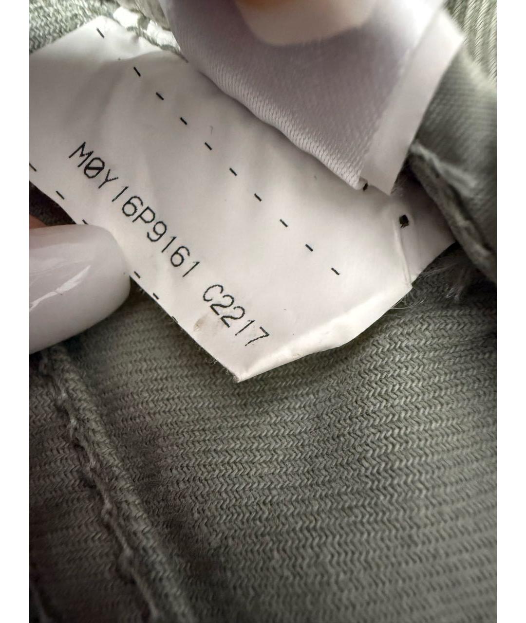 BRUNELLO CUCINELLI Зеленые хлопковые джинсы слим, фото 8