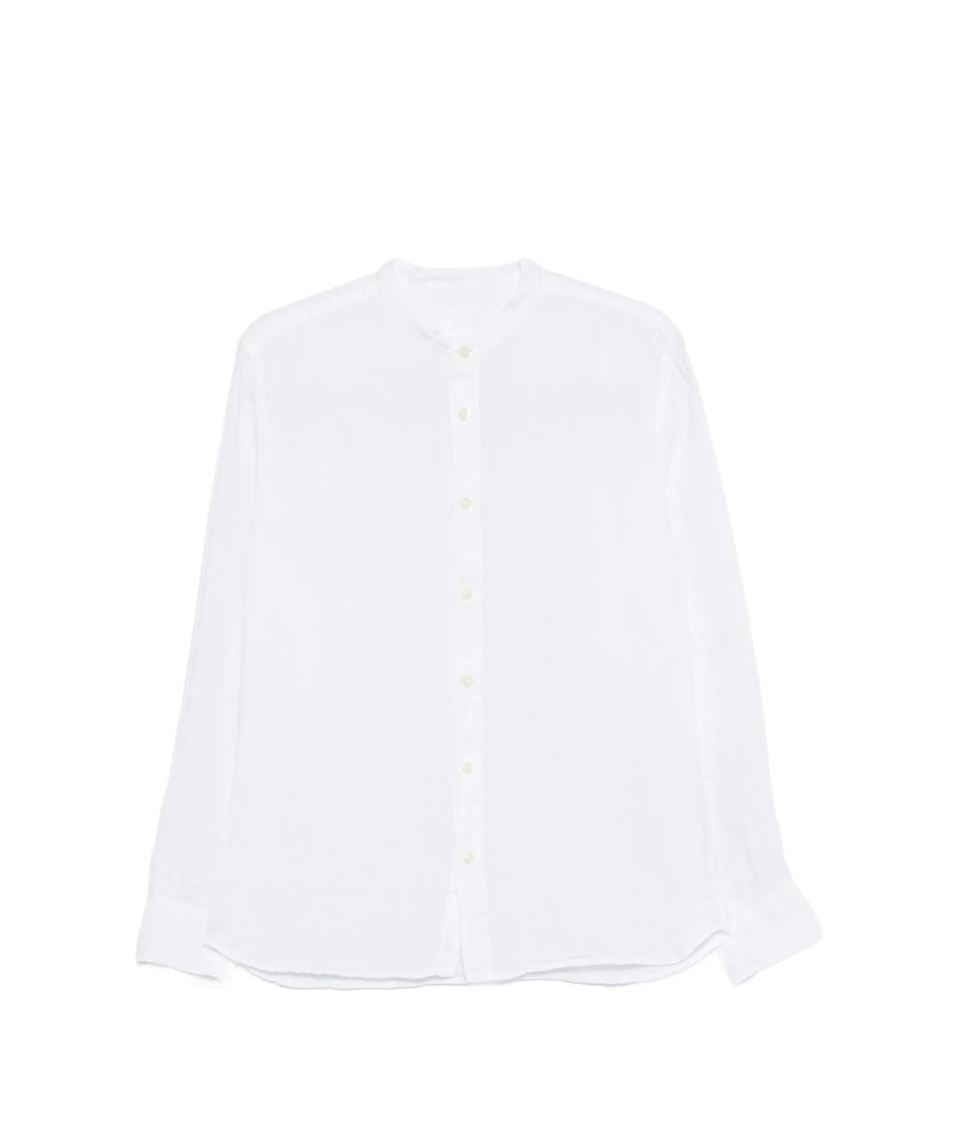 120% LINO Белая льняная кэжуал рубашка, фото 6