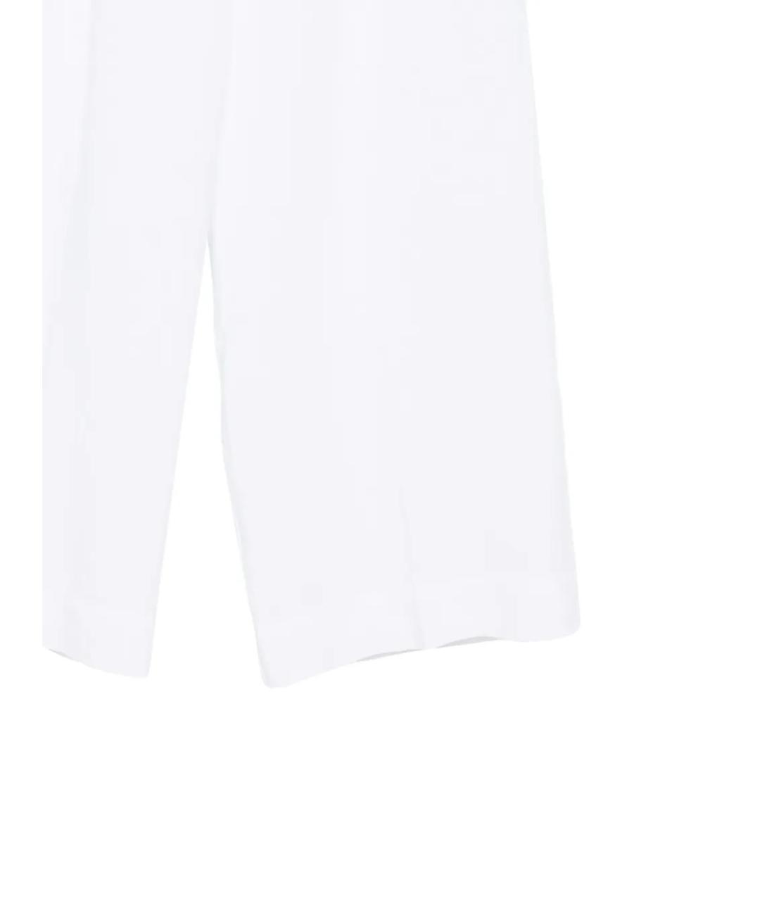 120% LINO Белые льняные прямые брюки, фото 3