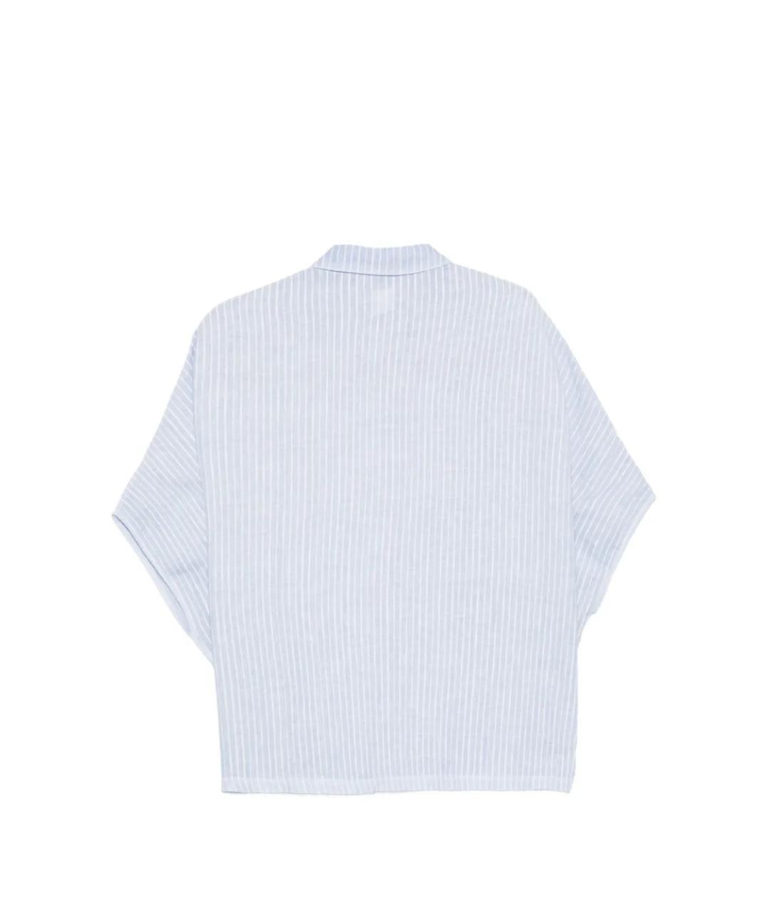 120% LINO Голубая льняная рубашка, фото 2