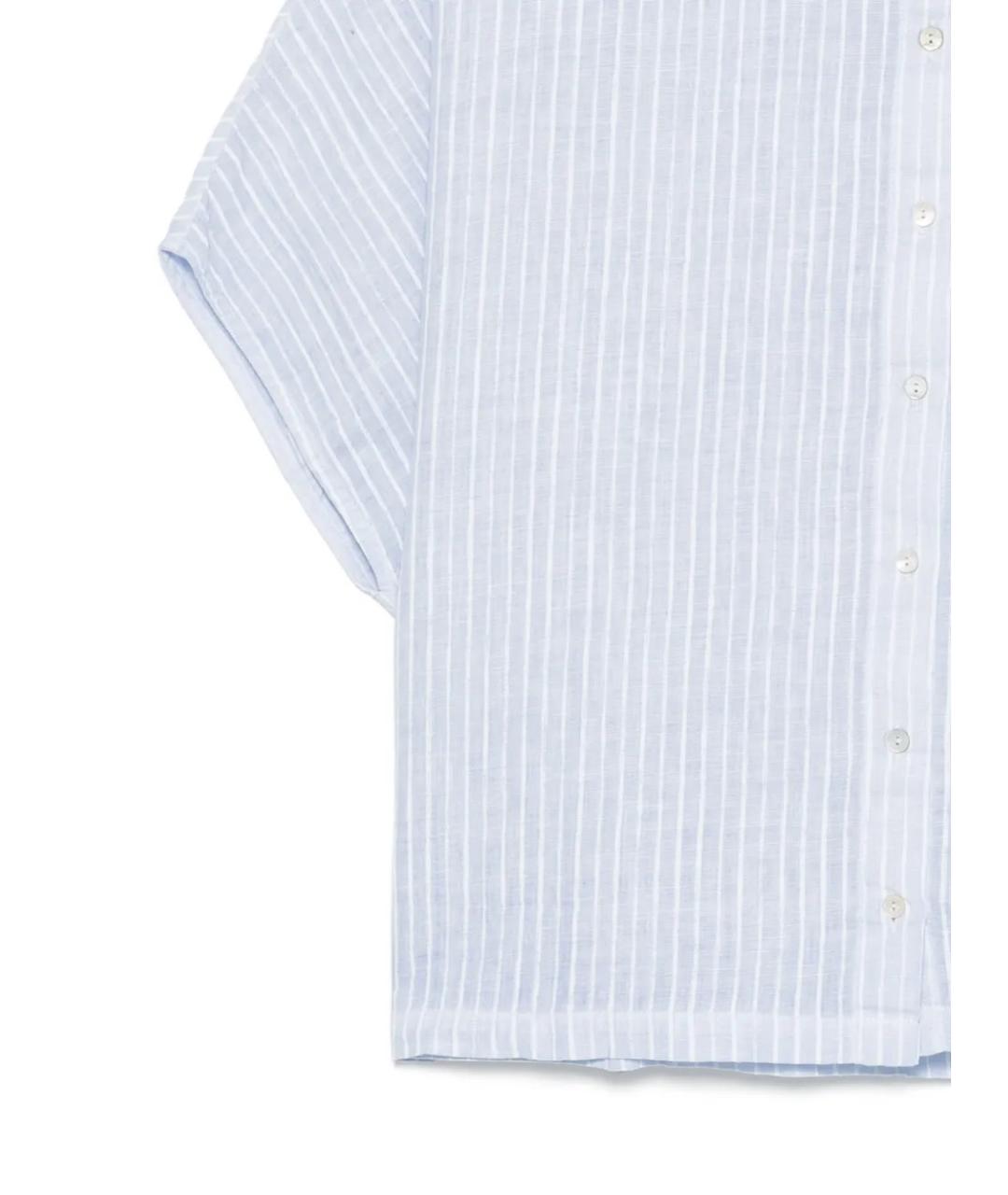 120% LINO Голубая льняная рубашка, фото 3