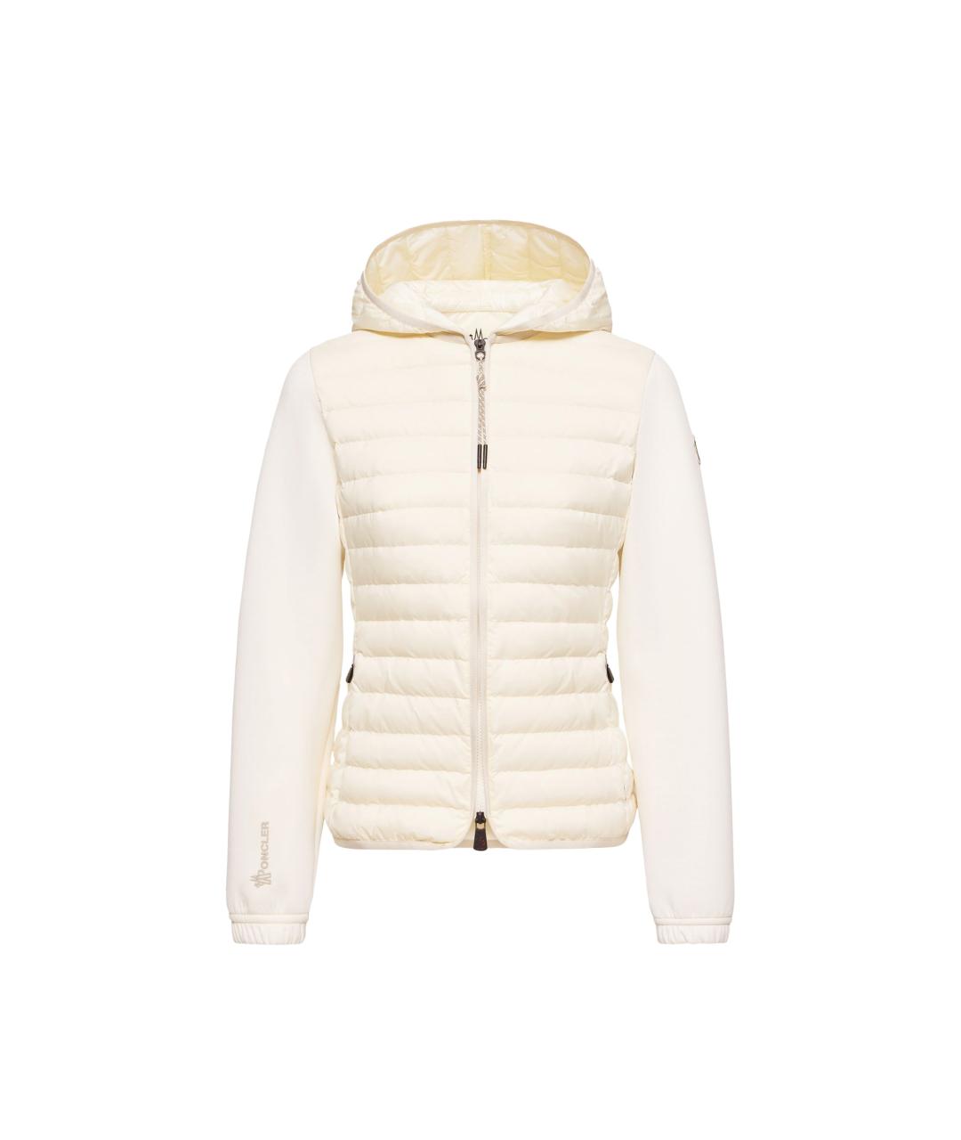 MONCLER Белый полиэстеровый кардиган, фото 5