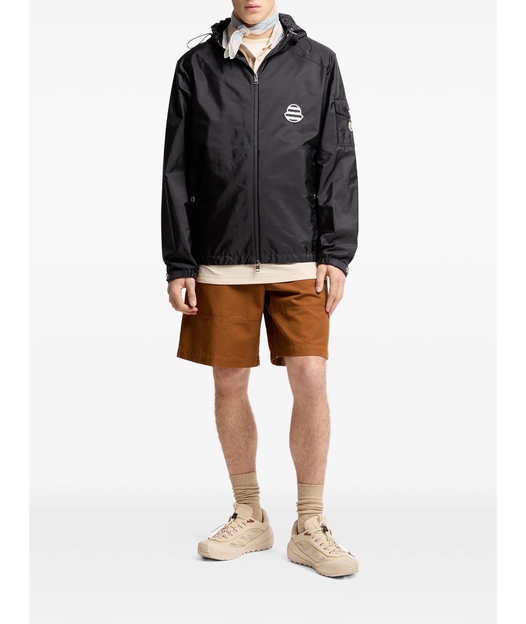 MONCLER Темно-синяя полиамидовая куртка, фото 2