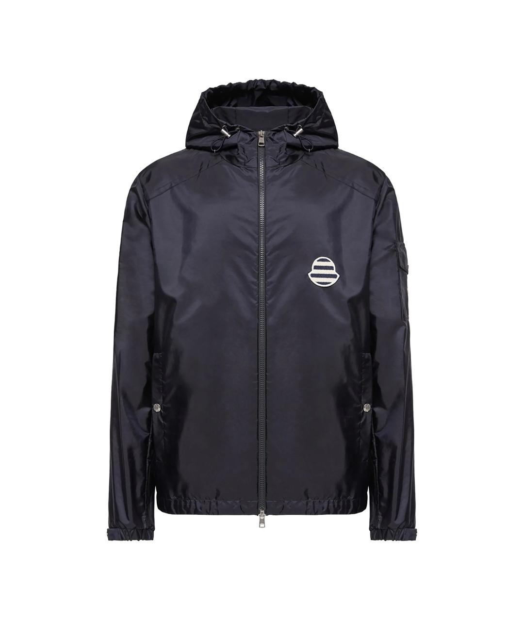 MONCLER Темно-синяя полиамидовая куртка, фото 1