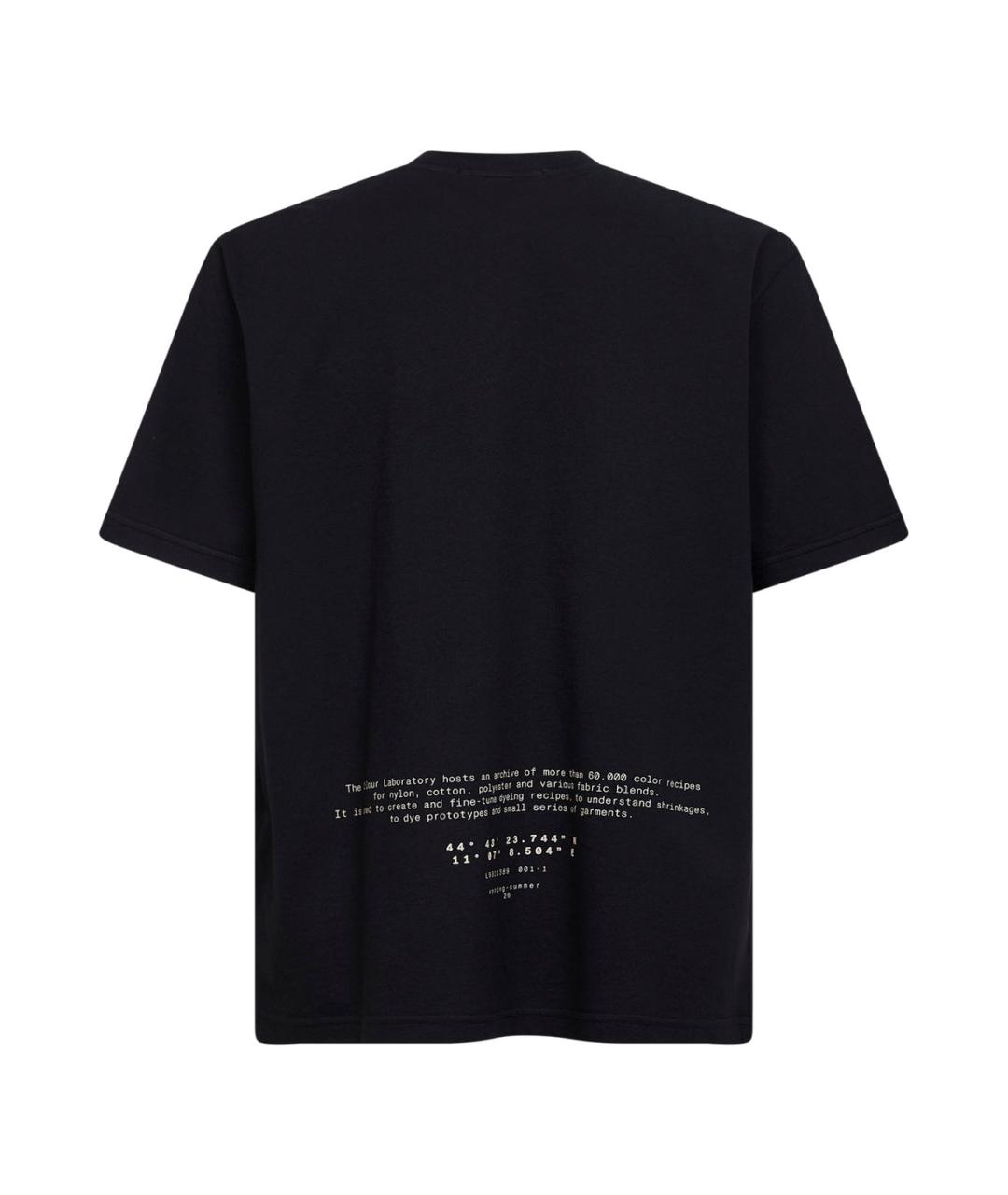 STONE ISLAND Черная хлопковая футболка, фото 2