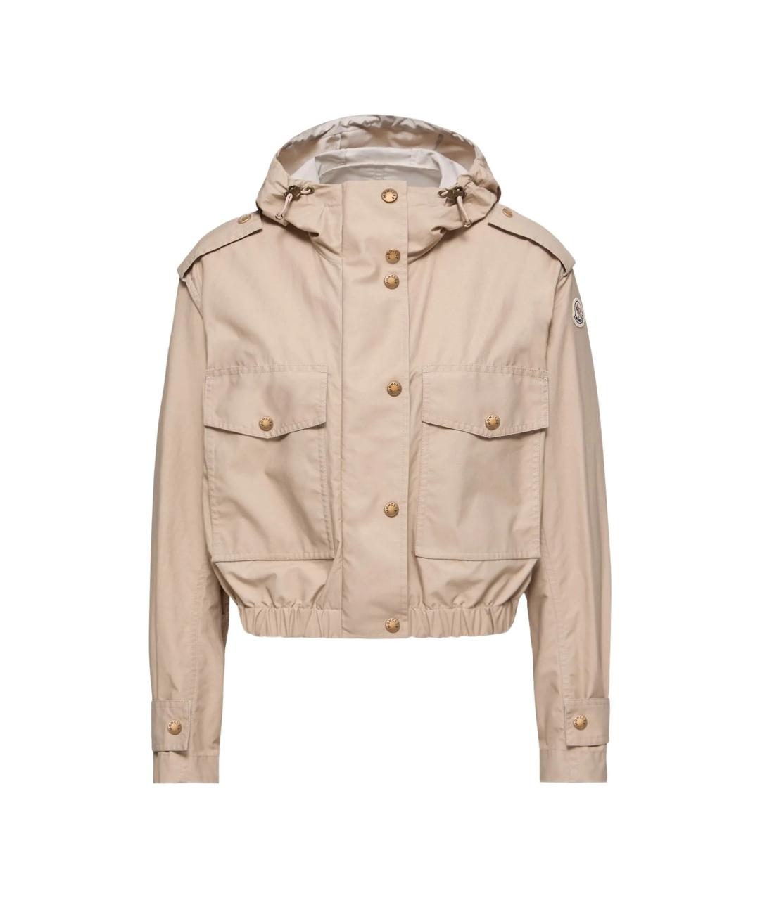 MONCLER Бежевая хлопковая куртка, фото 1