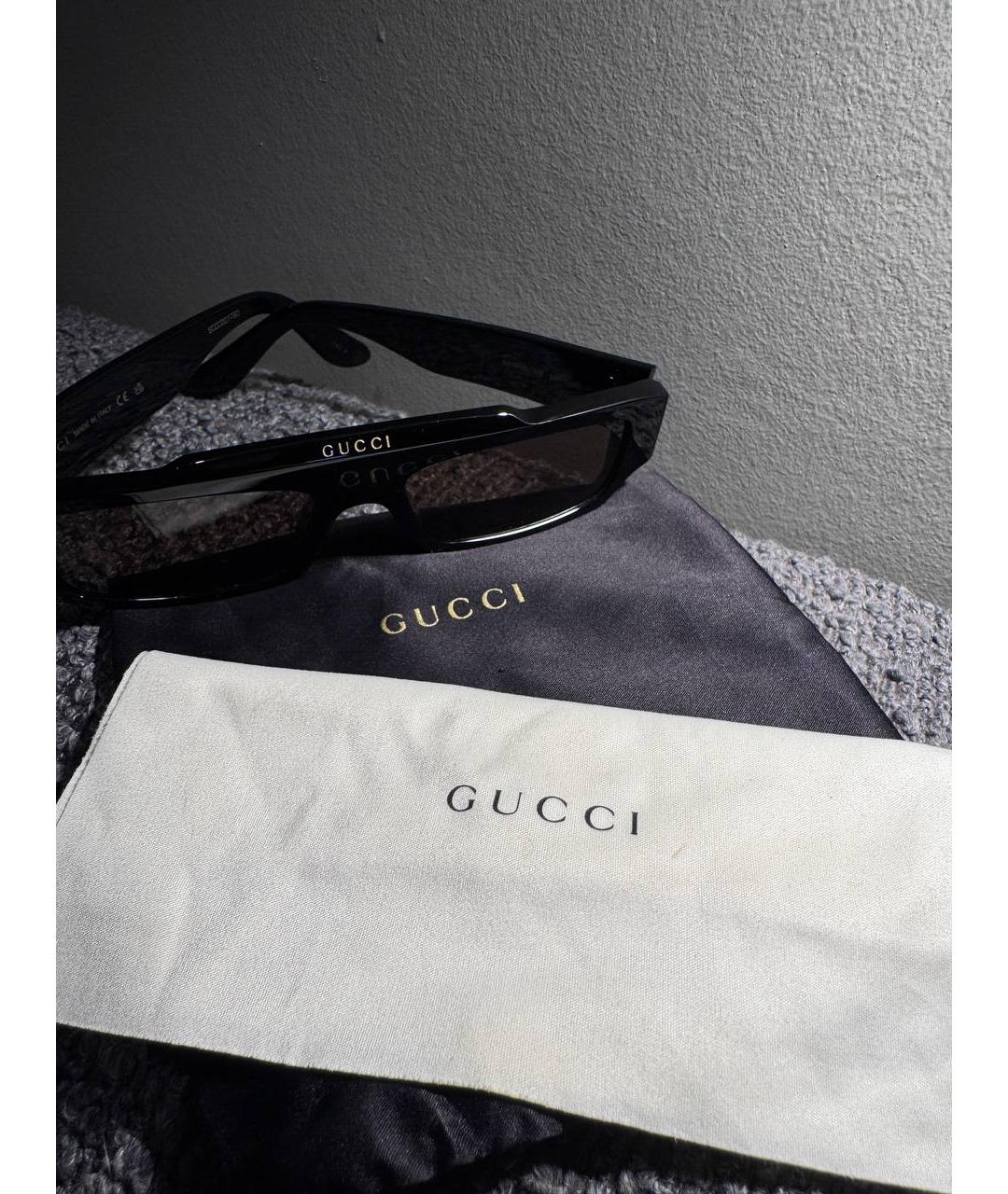 GUCCI Черные пластиковые солнцезащитные очки, фото 2