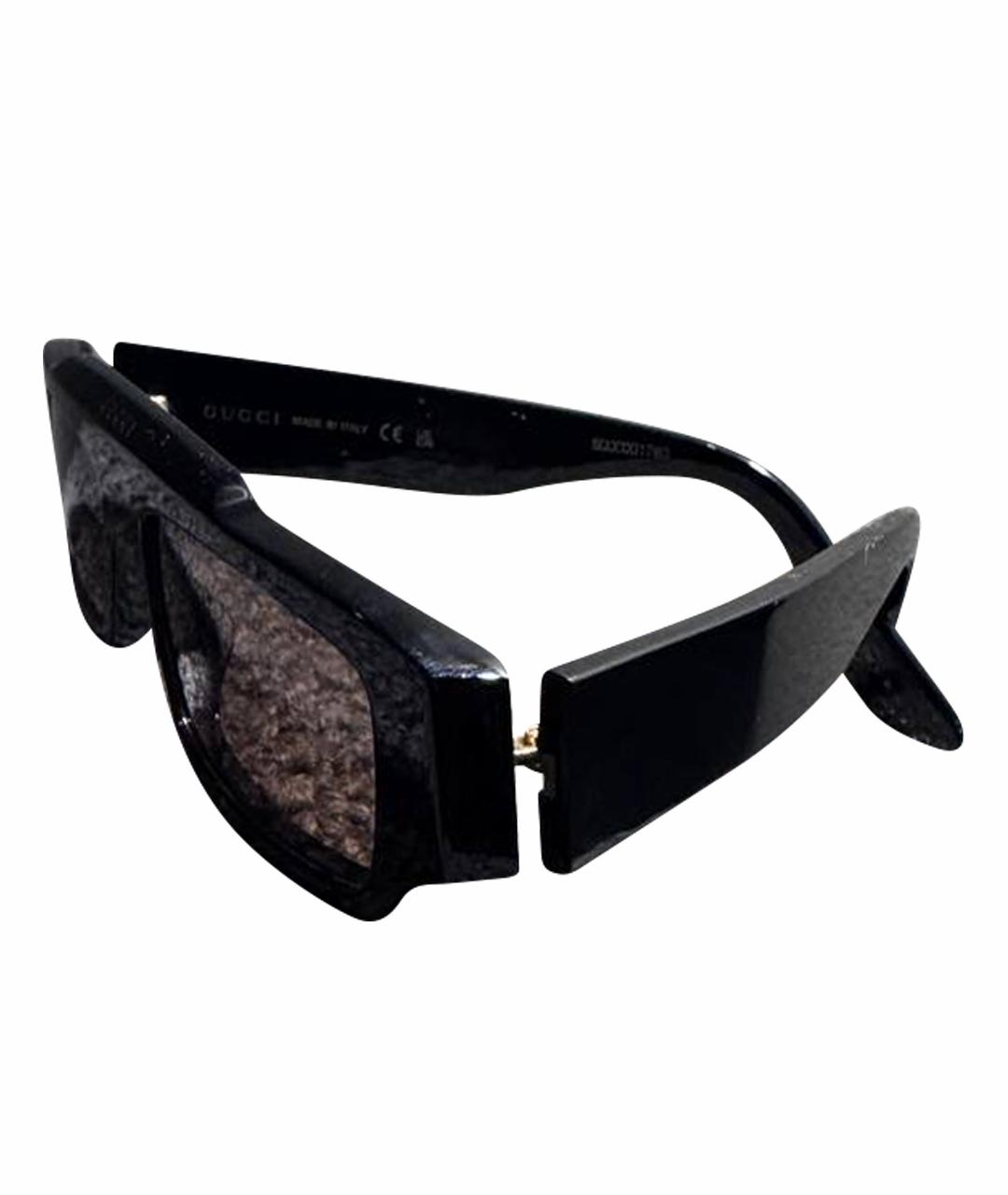 GUCCI Черные пластиковые солнцезащитные очки, фото 1
