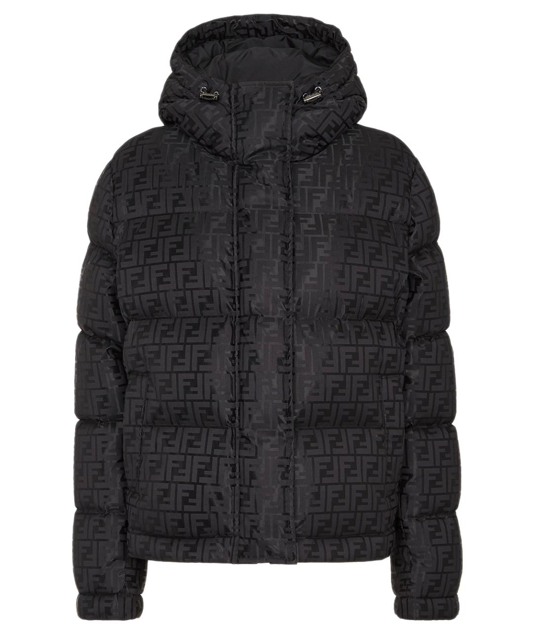 FENDI Черный полиамидовый пуховик, фото 1
