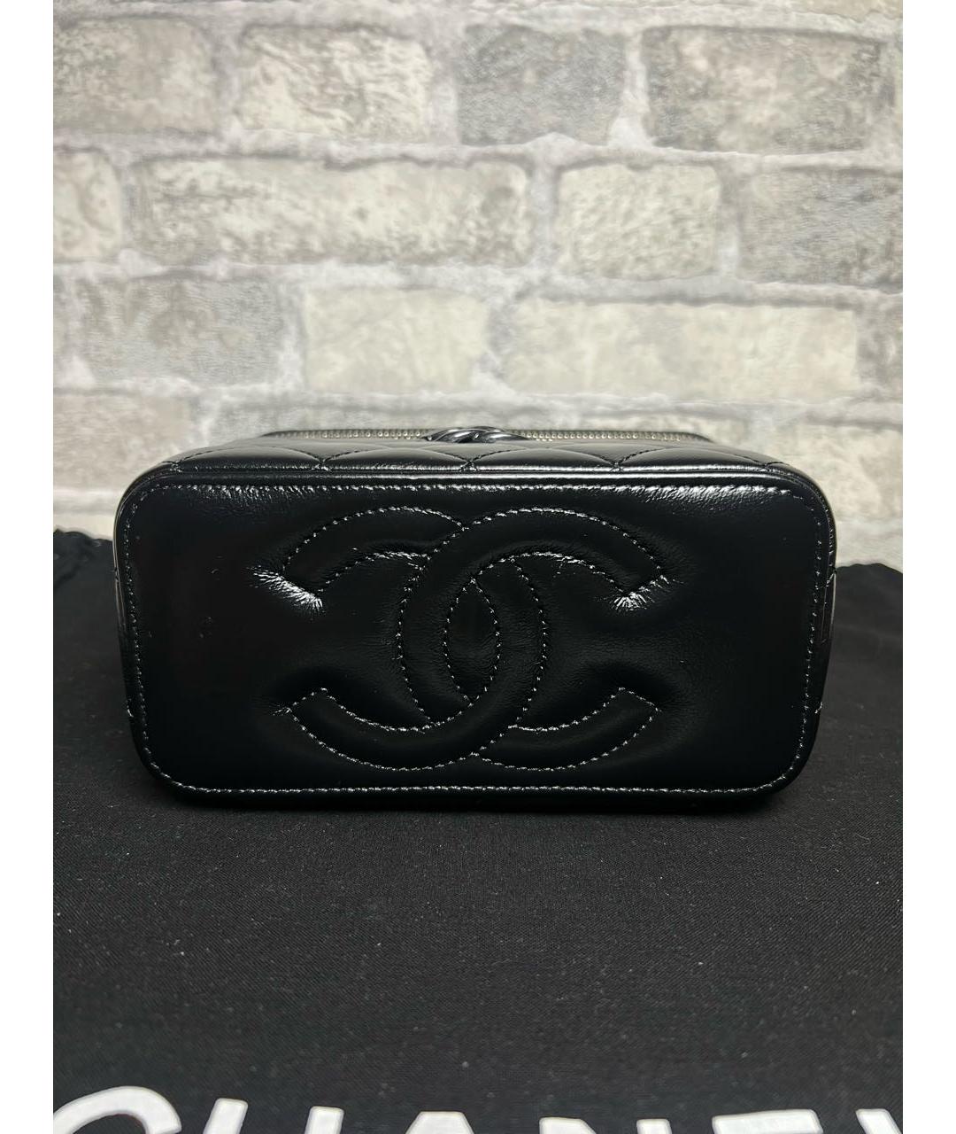 CHANEL Черная кожаная сумка через плечо, фото 7