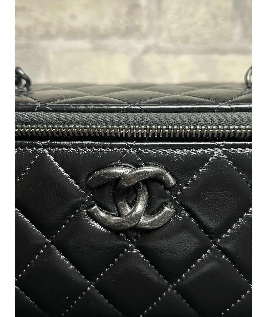 CHANEL Черная кожаная сумка через плечо, фото 4
