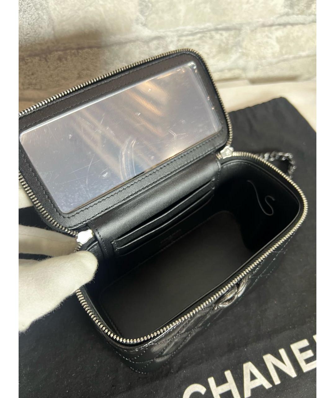 CHANEL Черная кожаная сумка через плечо, фото 8
