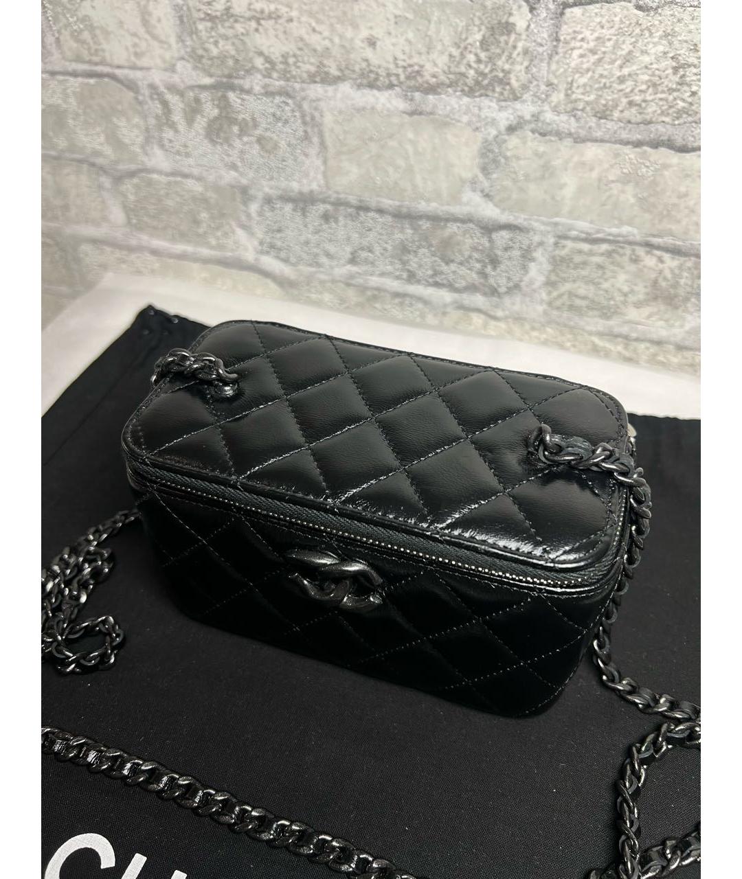 CHANEL Черная кожаная сумка через плечо, фото 3