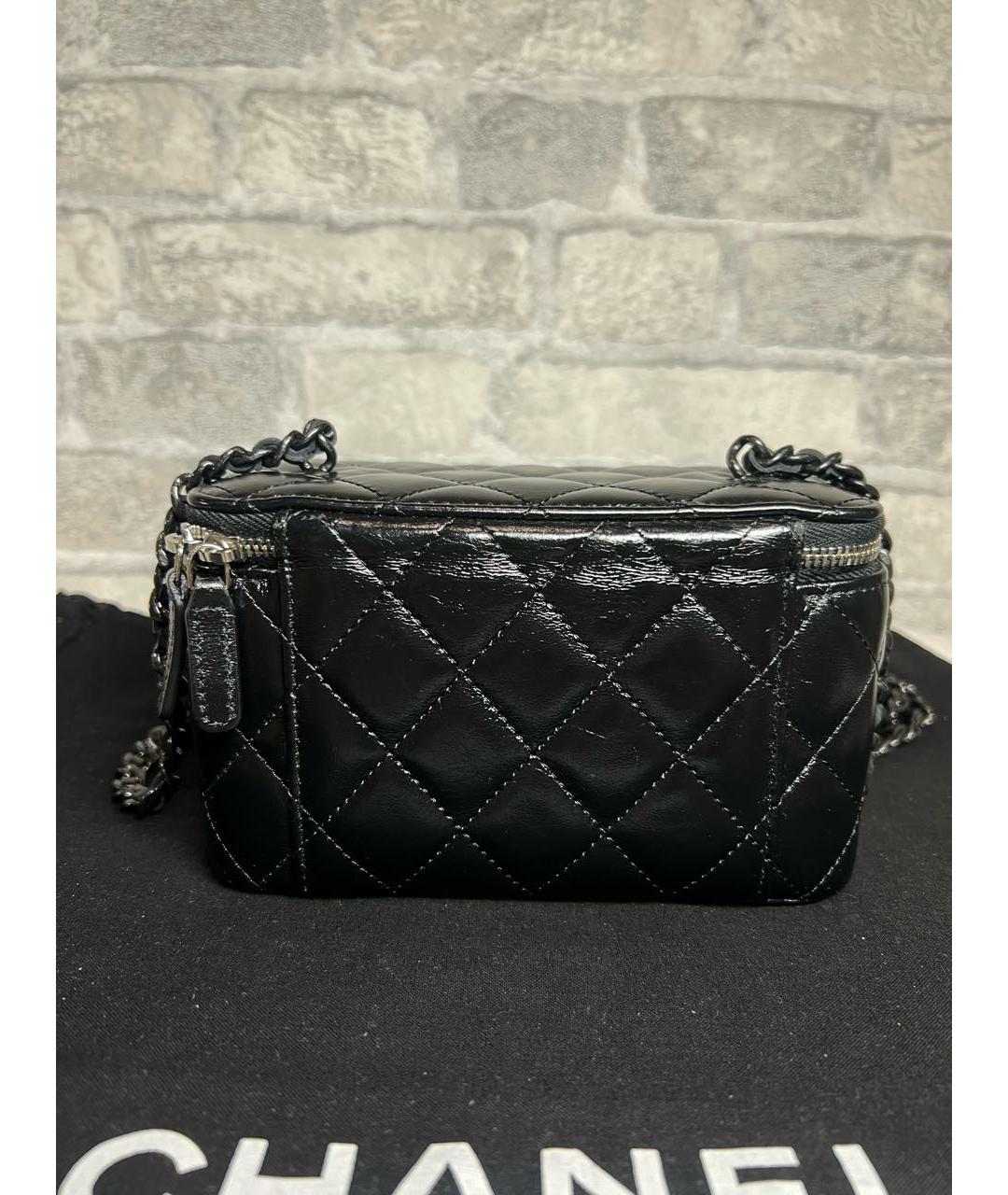 CHANEL Черная кожаная сумка через плечо, фото 5