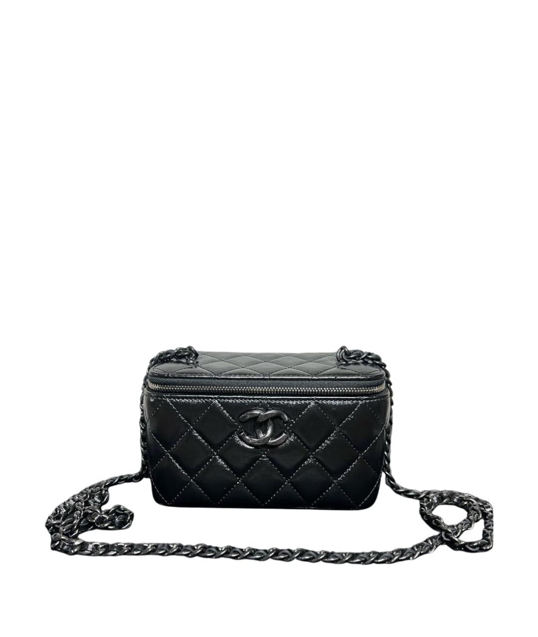 CHANEL Черная кожаная сумка через плечо, фото 1