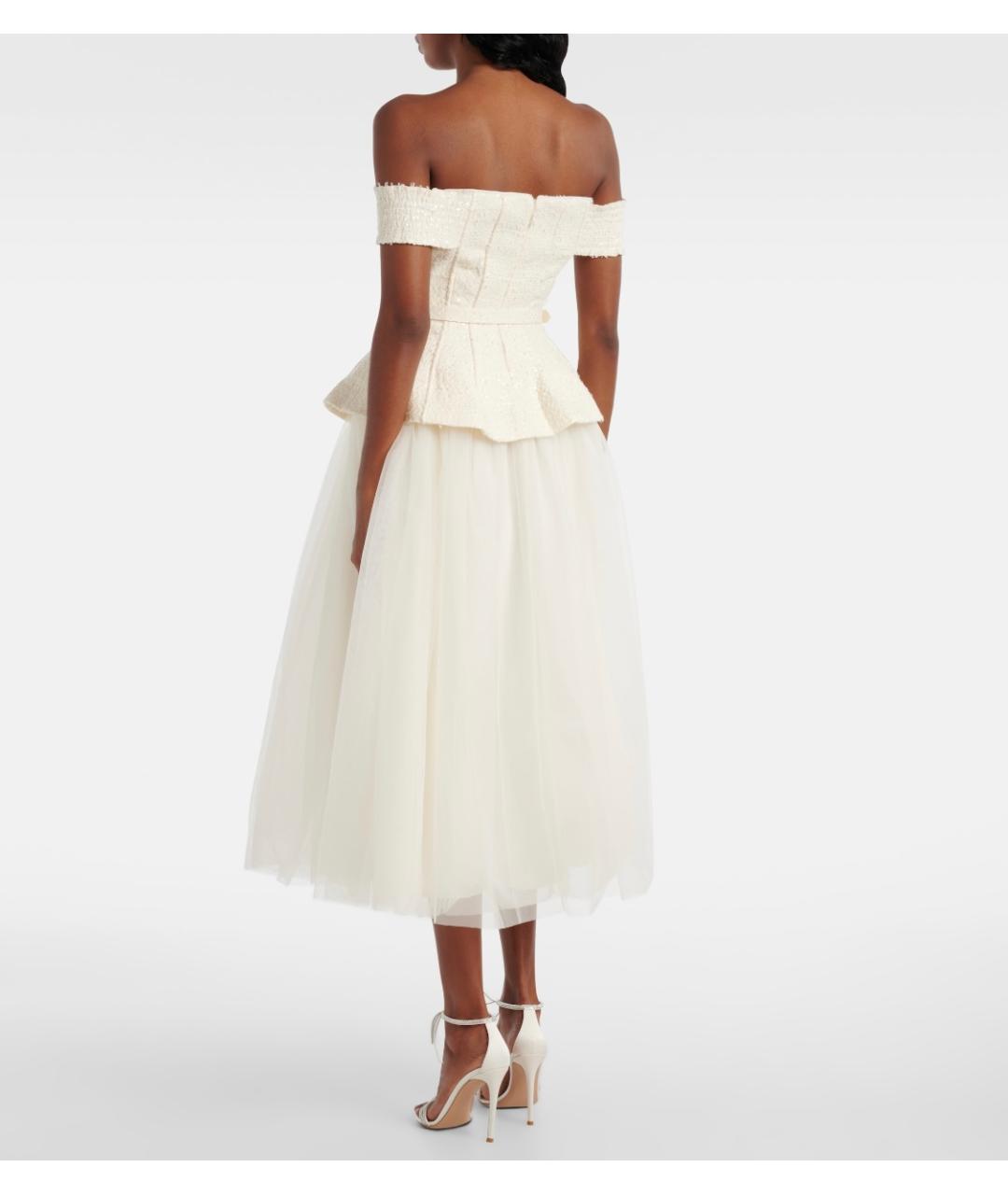 SELF-PORTRAIT Белое полиэстеровое коктейльное платье, фото 3