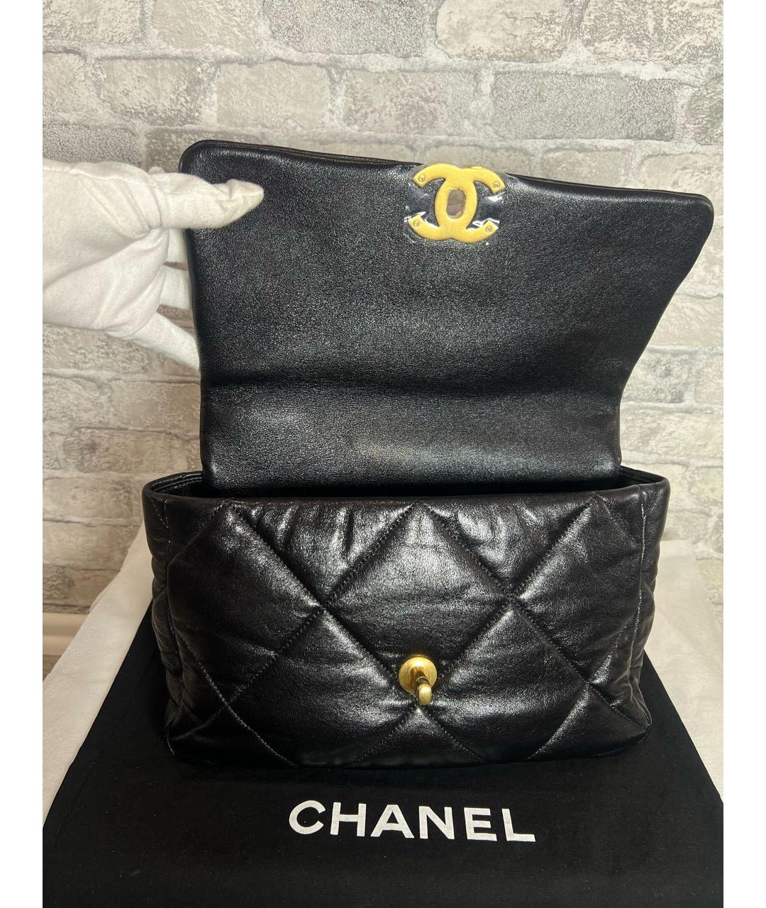 CHANEL Черная кожаная сумка через плечо, фото 7