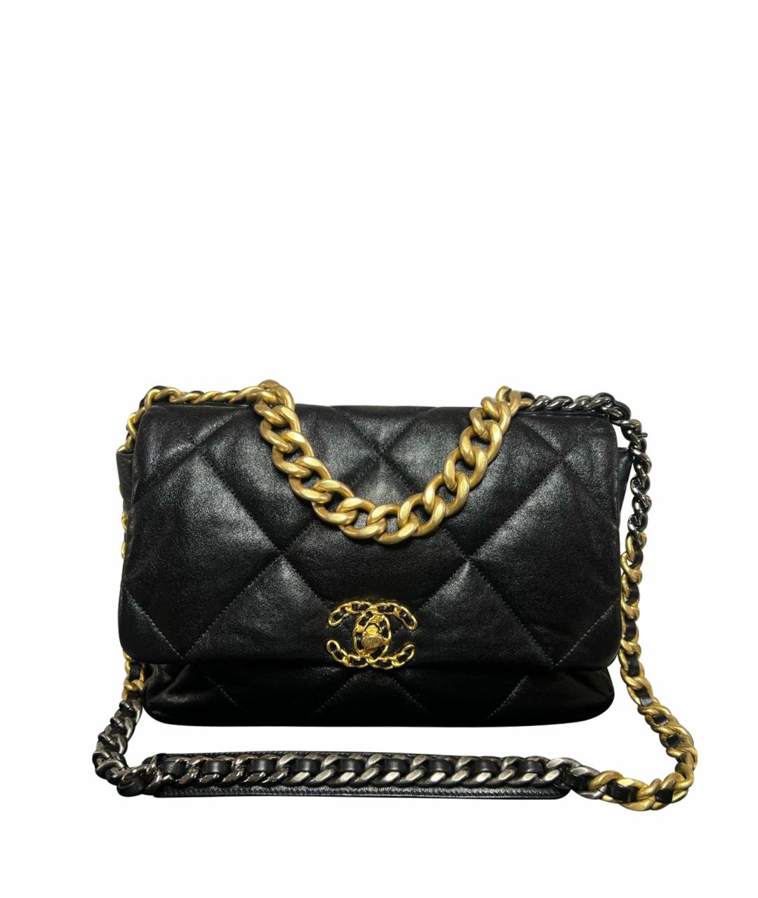 CHANEL Черная кожаная сумка через плечо, фото 1