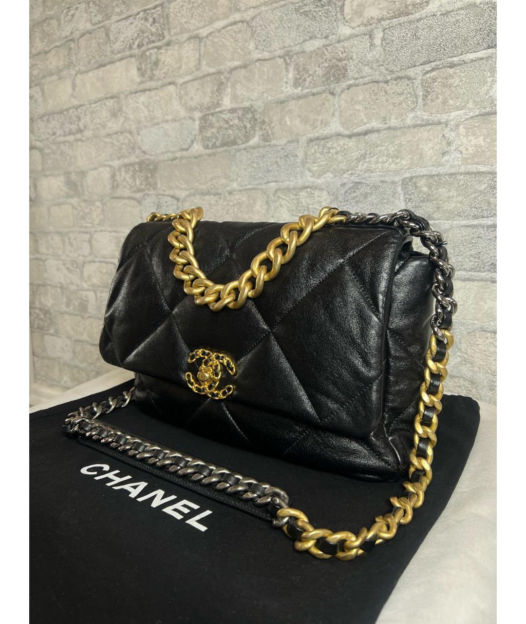 CHANEL Черная кожаная сумка через плечо, фото 2
