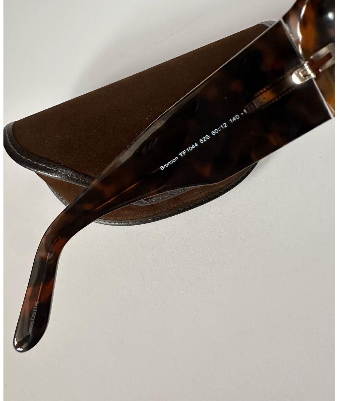 TOM FORD Коричневые пластиковые солнцезащитные очки, фото 8